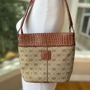 Liz Claiborne Brown and Tan Patterned Bag